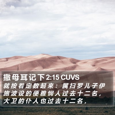 撒 母 耳 记 下 2:15 CUVS Bible Verse Image