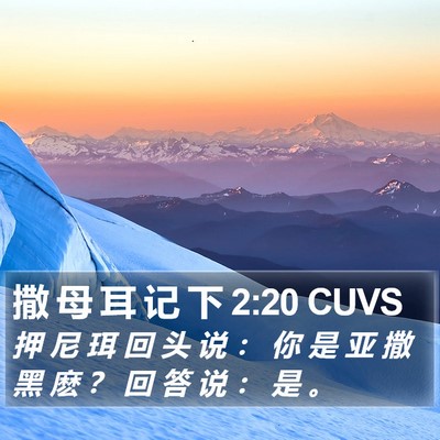 撒 母 耳 记 下 2:20 CUVS Bible Verse Image
