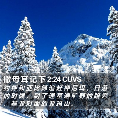 撒 母 耳 记 下 2:24 CUVS Bible Verse Image