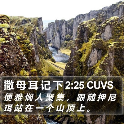 撒 母 耳 记 下 2:25 CUVS Bible Verse Image