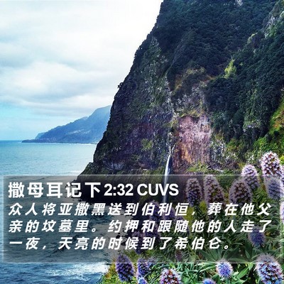 撒 母 耳 记 下 2:32 CUVS Bible Verse Image