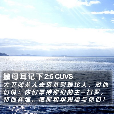 撒 母 耳 记 下 2:5 CUVS Bible Verse Image