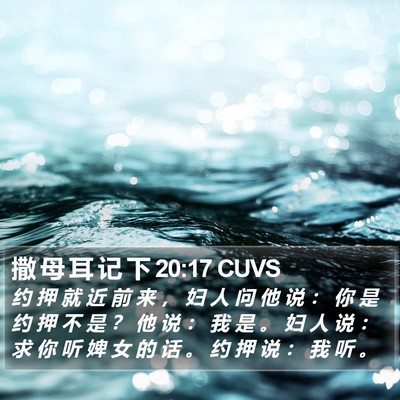 撒 母 耳 记 下 20:17 CUVS Bible Verse Image