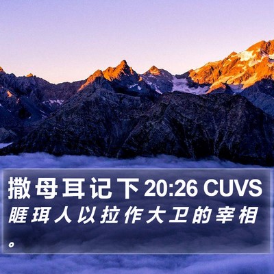 撒 母 耳 记 下 20:26 CUVS Bible Verse Image