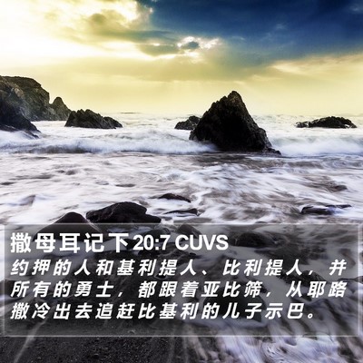 撒 母 耳 记 下 20:7 CUVS Bible Verse Image