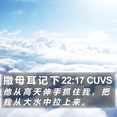 撒 母 耳 记 下 22:17 CUVS Bible Verse Image