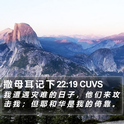 撒 母 耳 记 下 22:19 CUVS Bible Verse Image