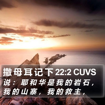 撒 母 耳 记 下 22:2 CUVS Bible Verse Image