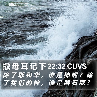 撒 母 耳 记 下 22:32 CUVS Bible Verse Image
