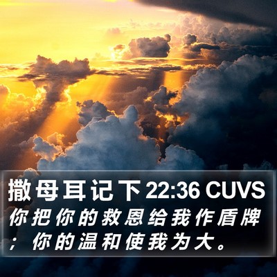 撒 母 耳 记 下 22:36 CUVS Bible Verse Image