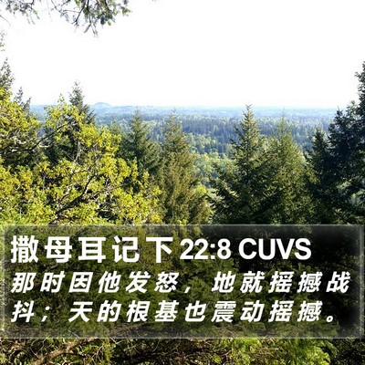 撒 母 耳 记 下 22:8 CUVS Bible Verse Image