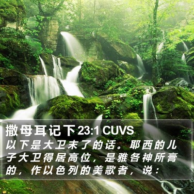 撒 母 耳 记 下 23:1 CUVS Bible Verse Image