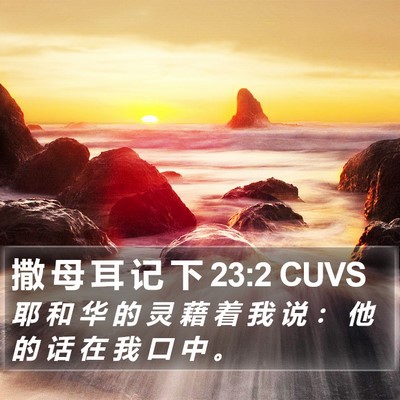 撒 母 耳 记 下 23:2 CUVS Bible Verse Image
