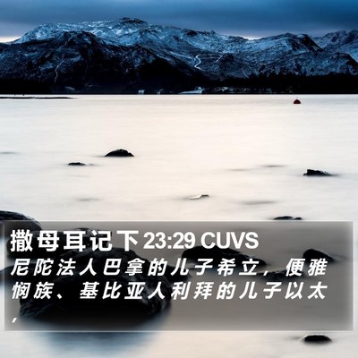 撒 母 耳 记 下 23:29 CUVS Bible Verse Image