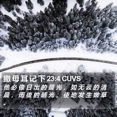 撒 母 耳 记 下 23:4 CUVS Bible Verse Image