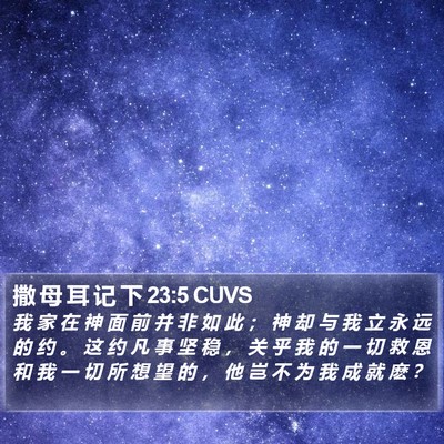 撒 母 耳 记 下 23:5 CUVS Bible Verse Image