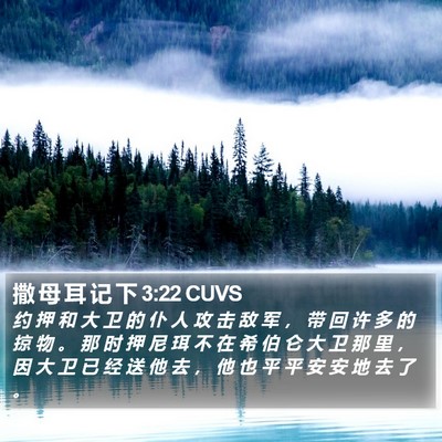 撒 母 耳 记 下 3:22 CUVS Bible Verse Image
