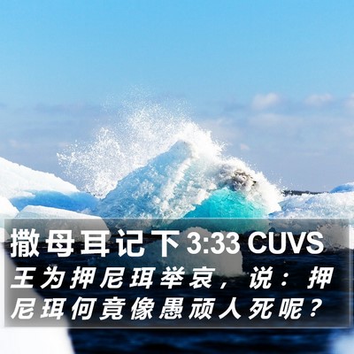 撒 母 耳 记 下 3:33 CUVS Bible Verse Image