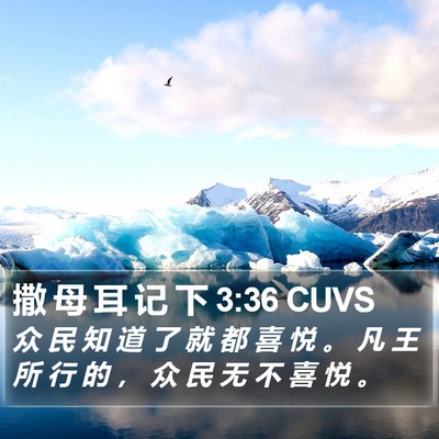 撒 母 耳 记 下 3:36 CUVS Bible Verse Image