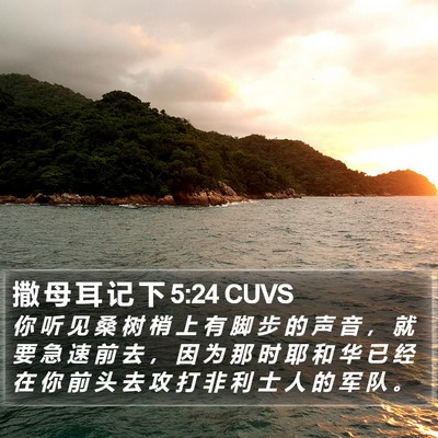 撒 母 耳 记 下 5:24 CUVS Bible Verse Image