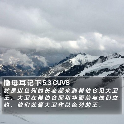 撒 母 耳 记 下 5:3 CUVS Bible Verse Image