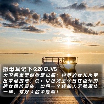 撒 母 耳 记 下 6:20 CUVS Bible Verse Image