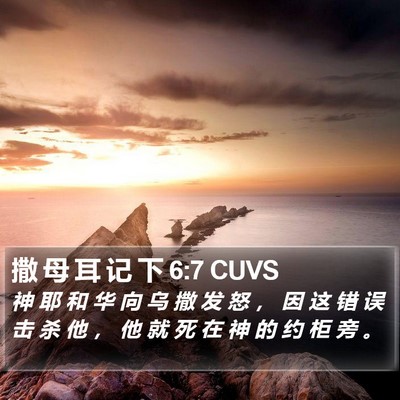 撒 母 耳 记 下 6:7 CUVS Bible Verse Image