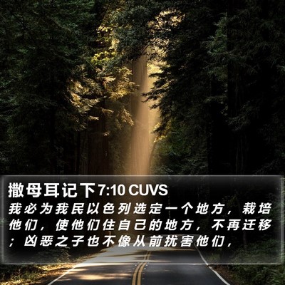 撒 母 耳 记 下 7:10 CUVS Bible Verse Image