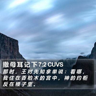 撒 母 耳 记 下 7:2 CUVS Bible Verse Image