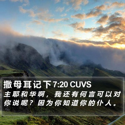 撒 母 耳 记 下 7:20 CUVS Bible Verse Image