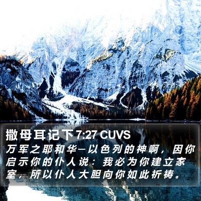 撒 母 耳 记 下 7:27 CUVS Bible Verse Image