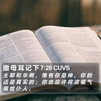 撒 母 耳 记 下 7:28 CUVS Bible Verse Image