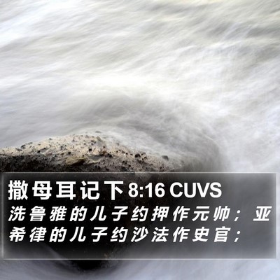 撒 母 耳 记 下 8:16 CUVS Bible Verse Image