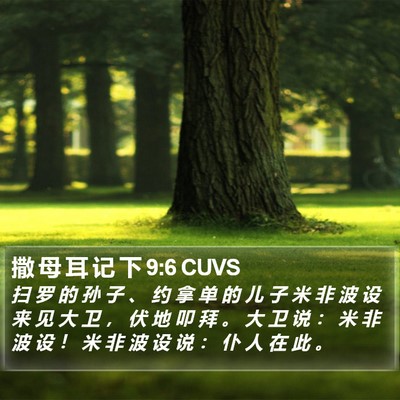 撒 母 耳 记 下 9:6 CUVS Bible Verse Image