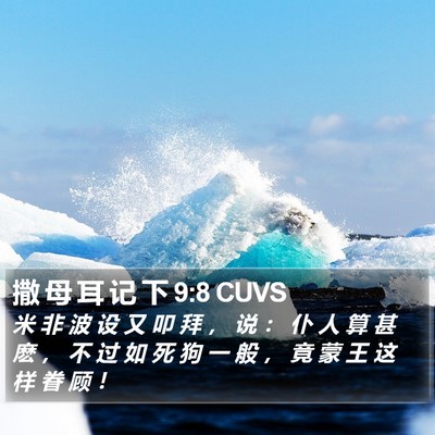 撒 母 耳 记 下 9:8 CUVS Bible Verse Image
