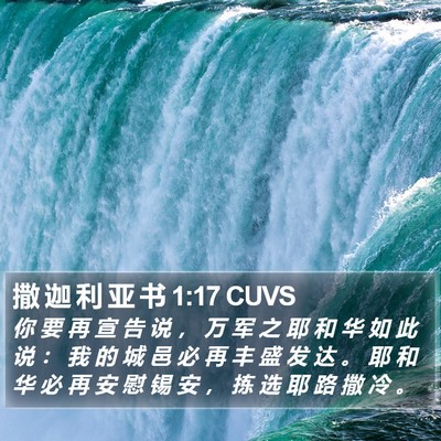 撒 迦 利 亚 书 1:17 CUVS Bible Verse Image
