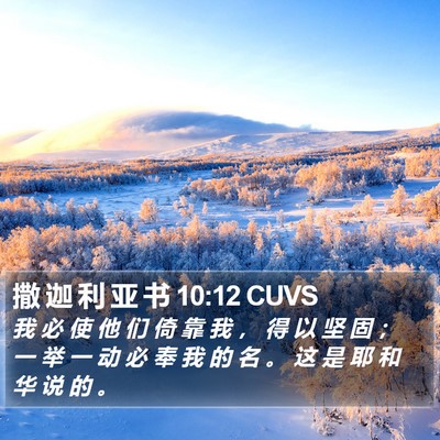 撒 迦 利 亚 书 10:12 CUVS Bible Verse Image