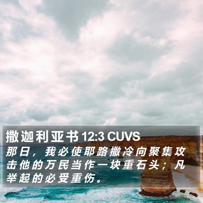 撒 迦 利 亚 书 12:3 CUVS Bible Verse Image