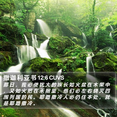 撒 迦 利 亚 书 12:6 CUVS Bible Verse Image