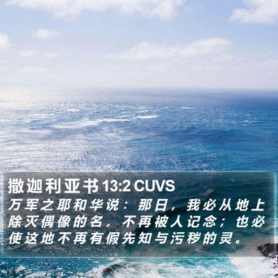 撒 迦 利 亚 书 13:2 CUVS Bible Verse Image