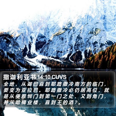 撒 迦 利 亚 书 14:10 CUVS Bible Verse Image