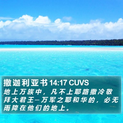 撒 迦 利 亚 书 14:17 CUVS Bible Verse Image