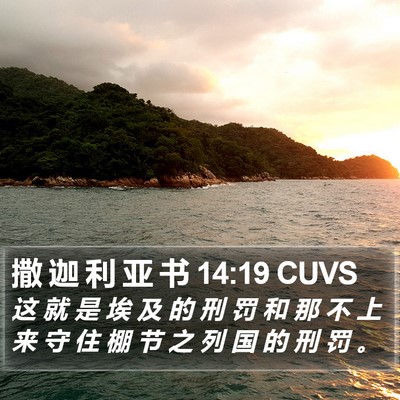 撒 迦 利 亚 书 14:19 CUVS Bible Verse Image