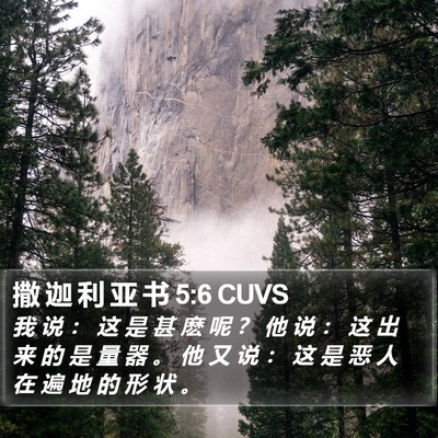 撒 迦 利 亚 书 5:6 CUVS Bible Verse Image