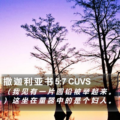 撒 迦 利 亚 书 5:7 CUVS Bible Verse Image