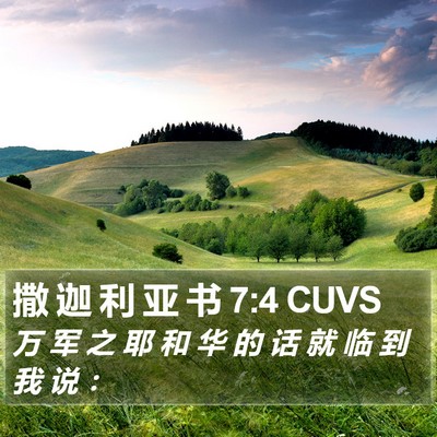 撒 迦 利 亚 书 7:4 CUVS Bible Verse Image