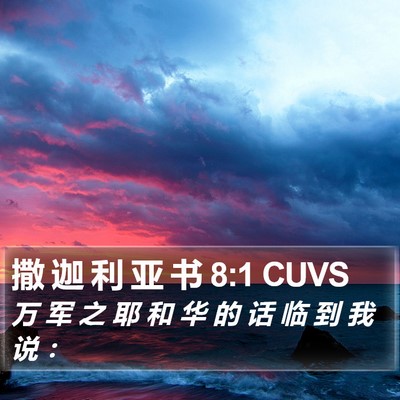 撒 迦 利 亚 书 8:1 CUVS Bible Verse Image