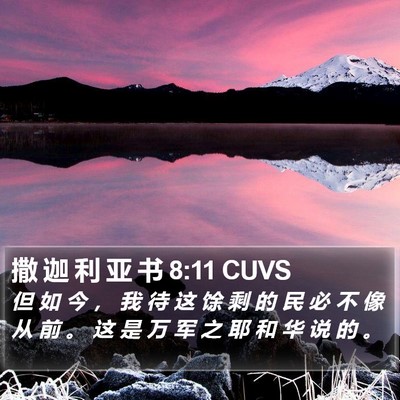 撒 迦 利 亚 书 8:11 CUVS Bible Verse Image