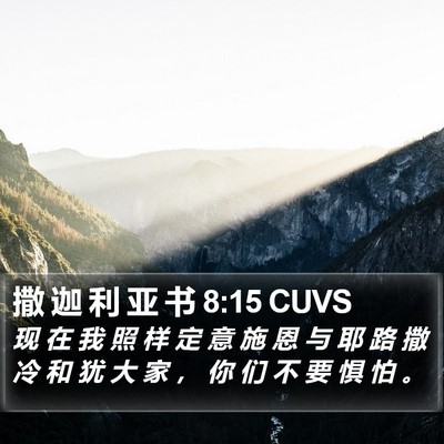 撒 迦 利 亚 书 8:15 CUVS Bible Verse Image