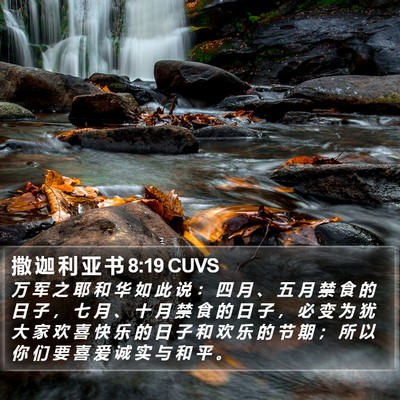 撒 迦 利 亚 书 8:19 CUVS Bible Verse Image